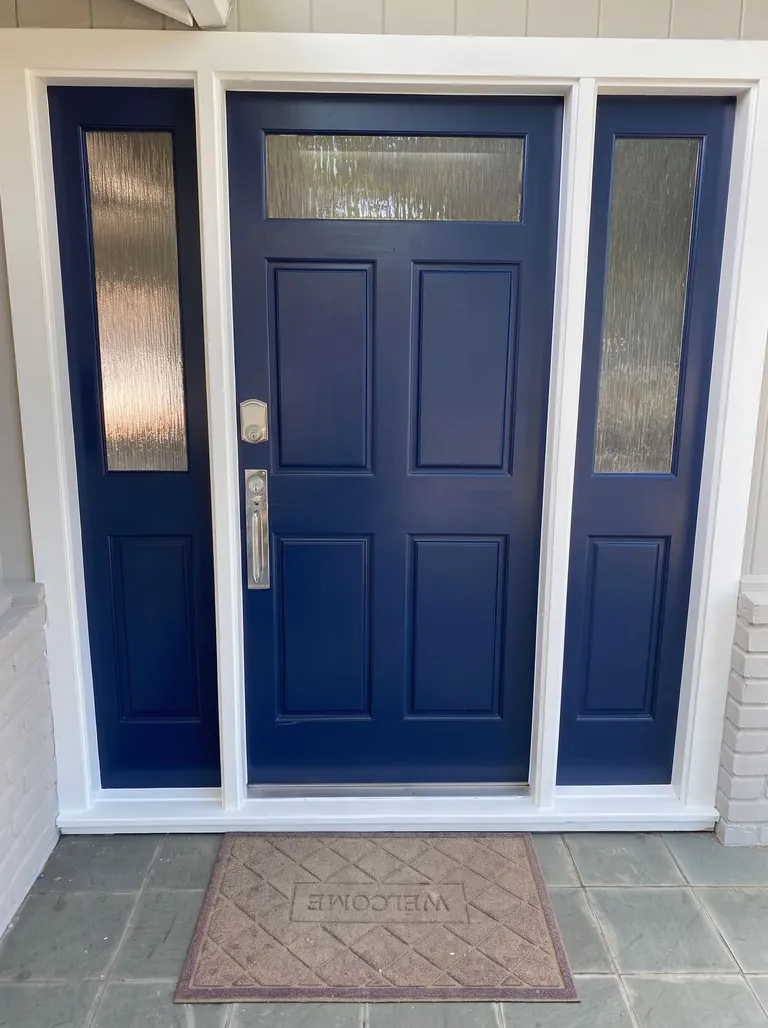 Navy front door finish, Peninsula