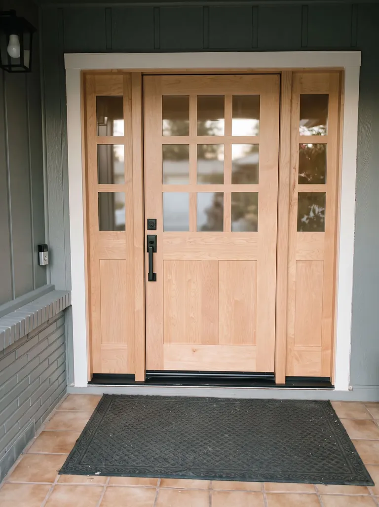 Oak entry door finish, Peninsula