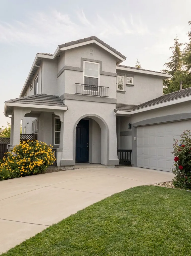 Arched stucco repaint, Bay Area