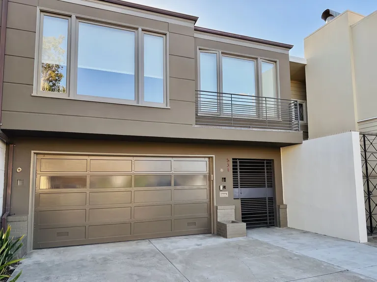 Modern townhouse facade, San Francisco
